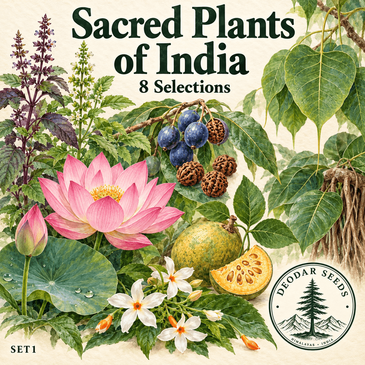 Sacred Plants of India Collection, 8 Seed Varieties