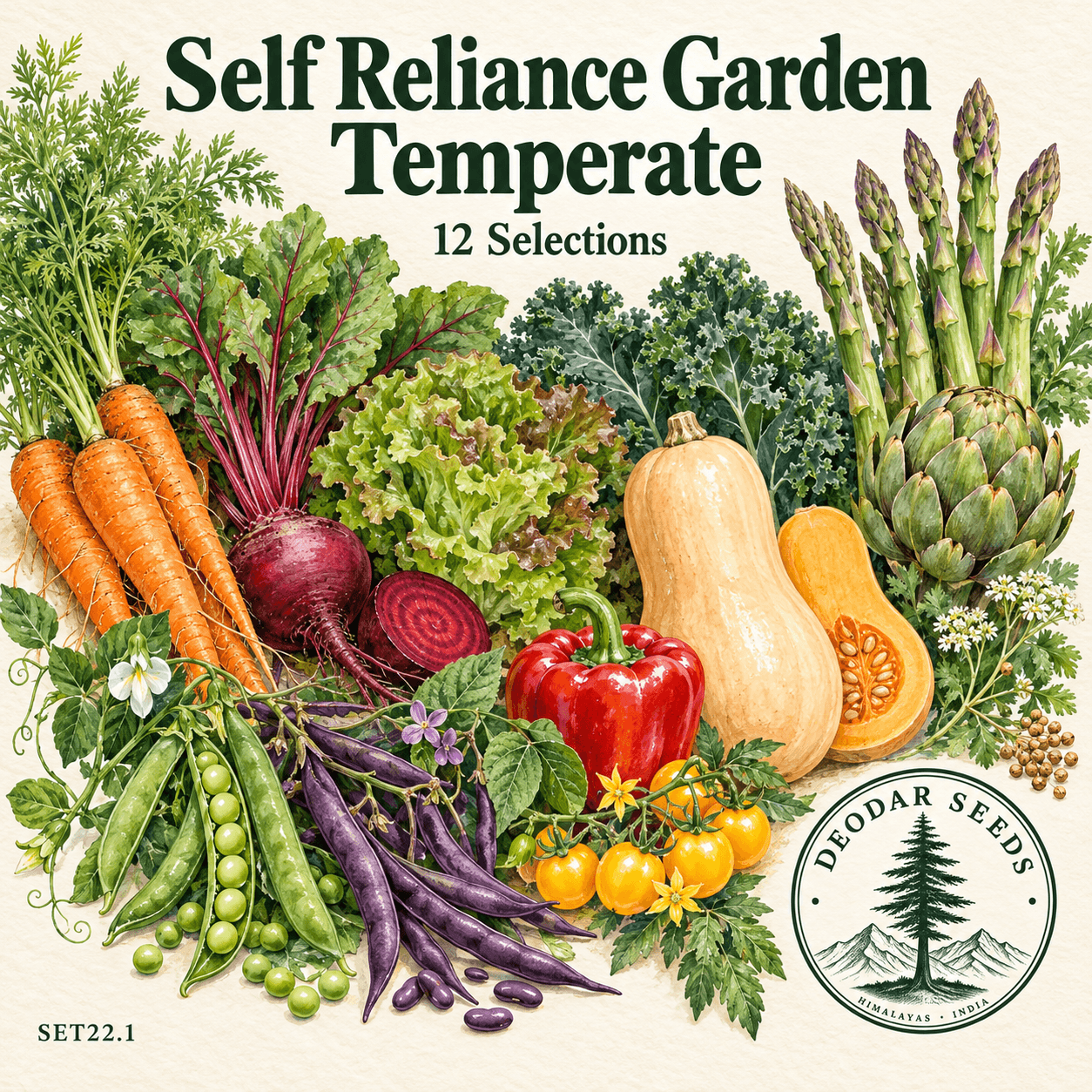 Self Reliance Garden Temperate — 12 Seed Selections