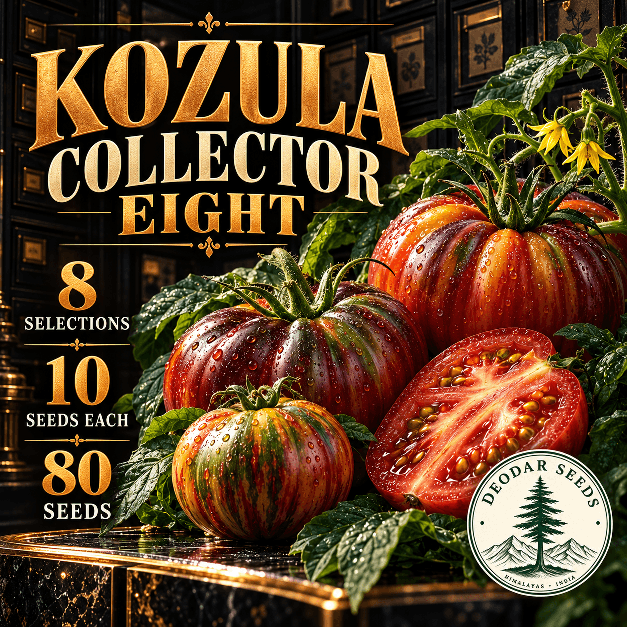 Kozula Collector Eight — 8 Seed Selections — AI-generated kit illustration