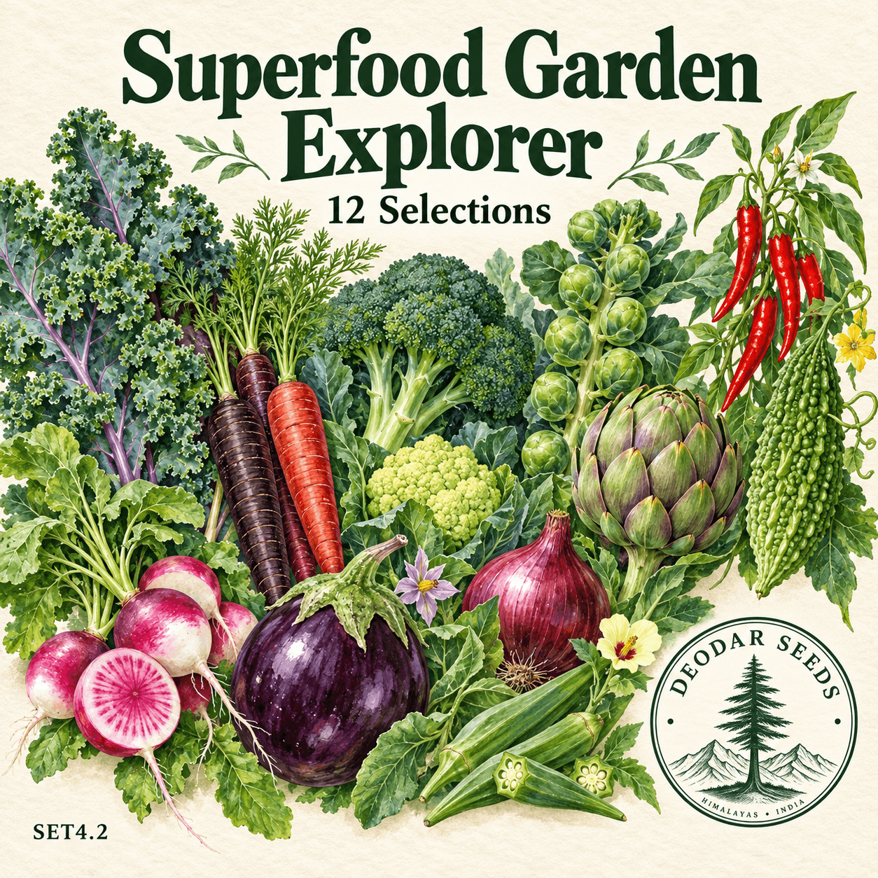Superfood Garden Explorer Kit, 12 Seed Varieties