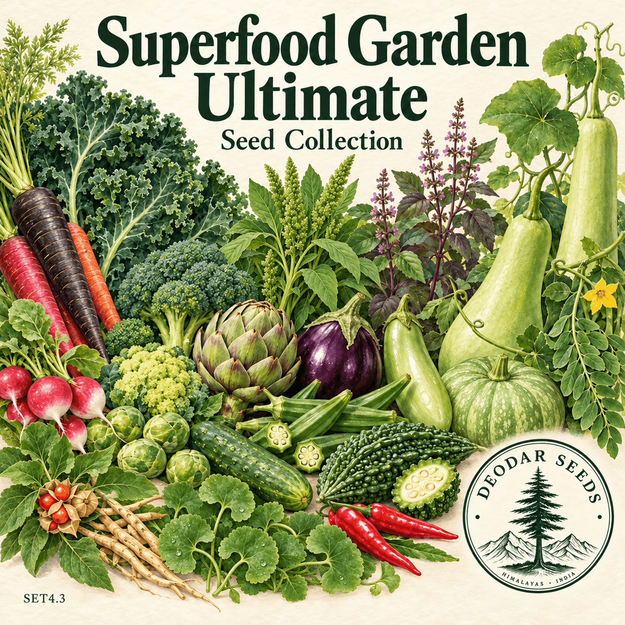 Superfood Garden Ultimate Kit, 24 Seed Varieties