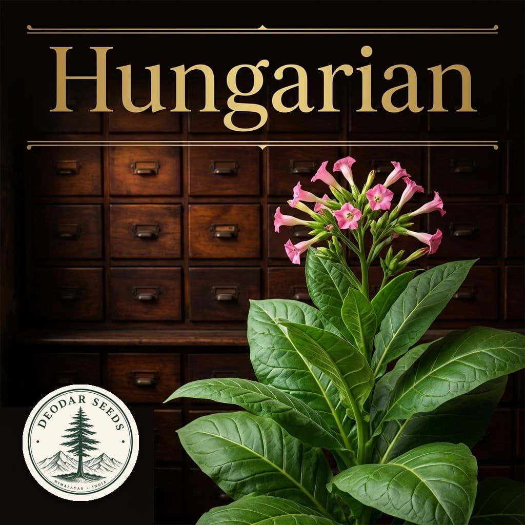 Hungarian Nicotiana Seeds — AI-generated kit illustration