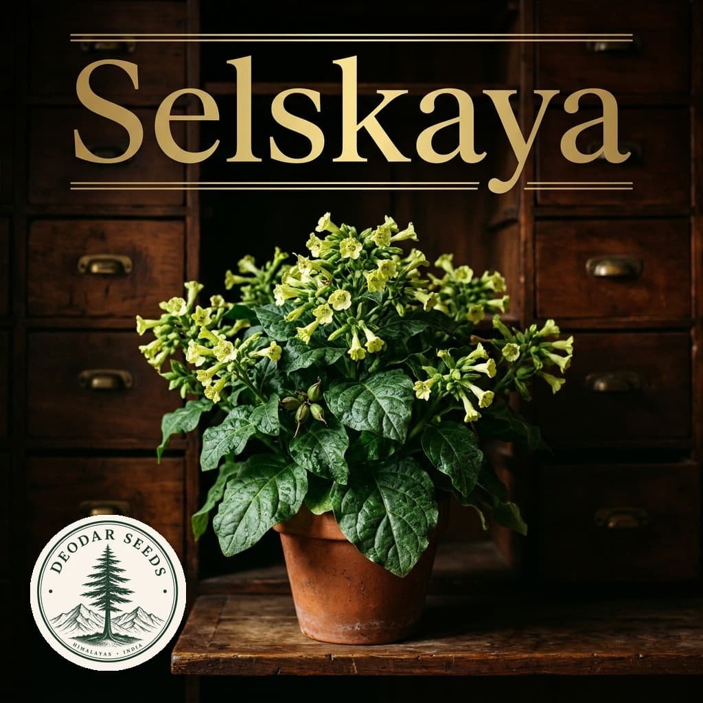 Selskaya Nicotiana Seeds — AI-generated kit illustration