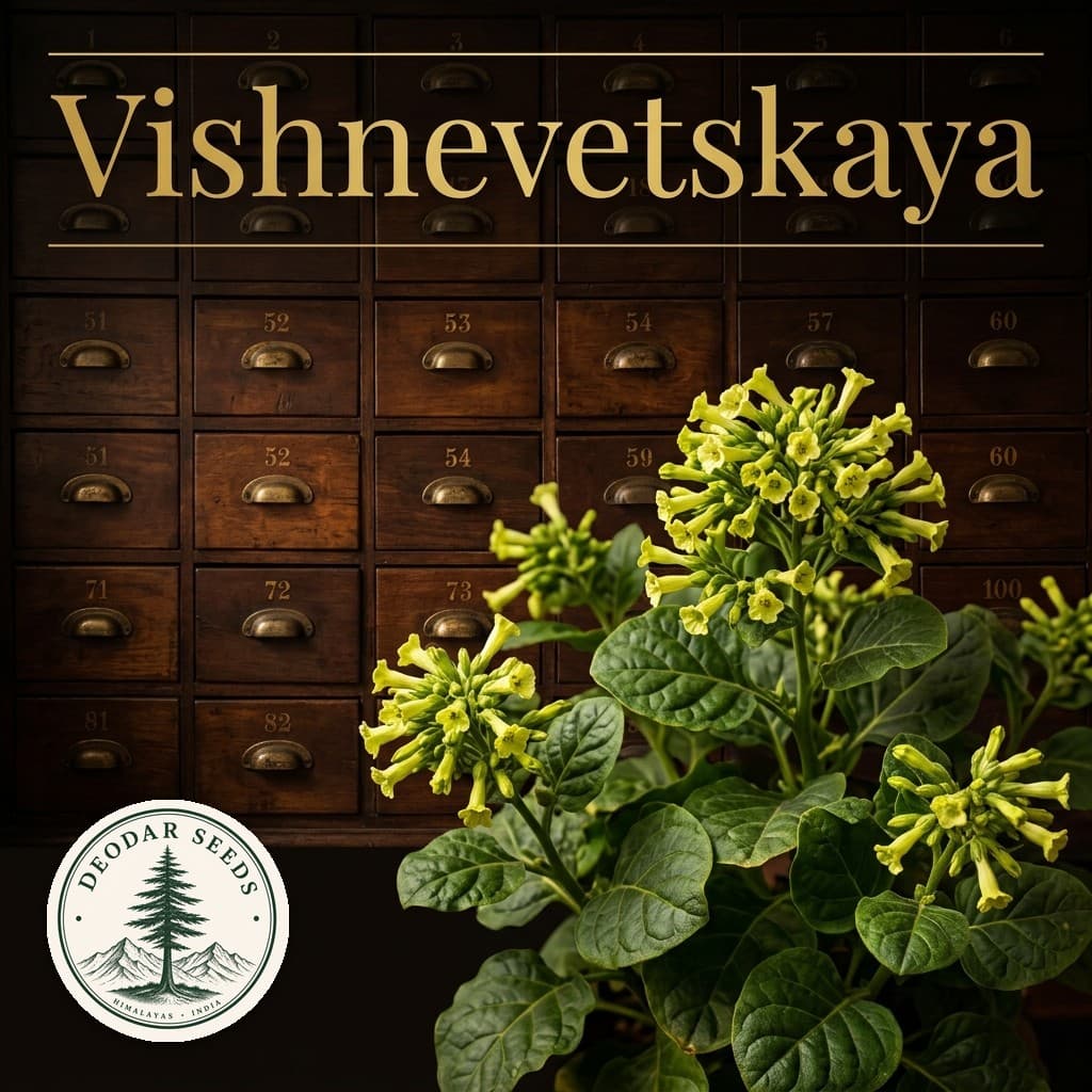 Vishnevetskaya Nicotiana Seeds — AI-generated kit illustration