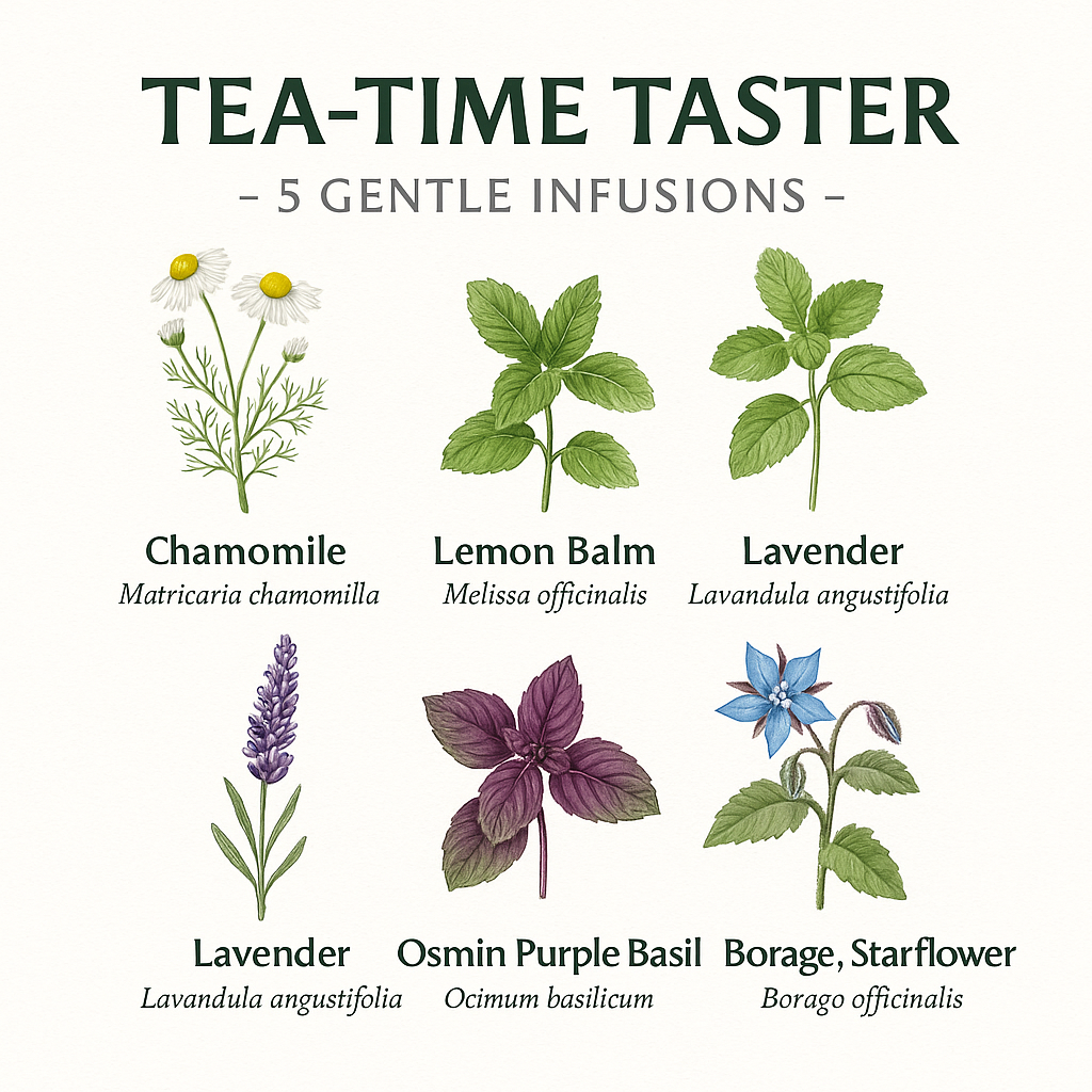 Tea-Time Taster — 5 gentle infusions