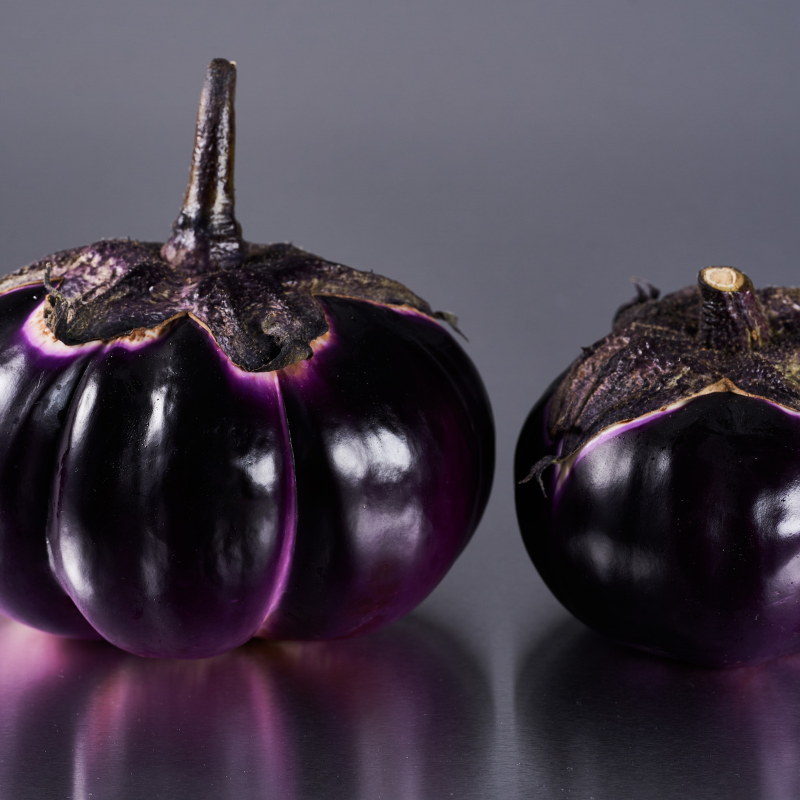 Eggplant purple round Seeds — 300