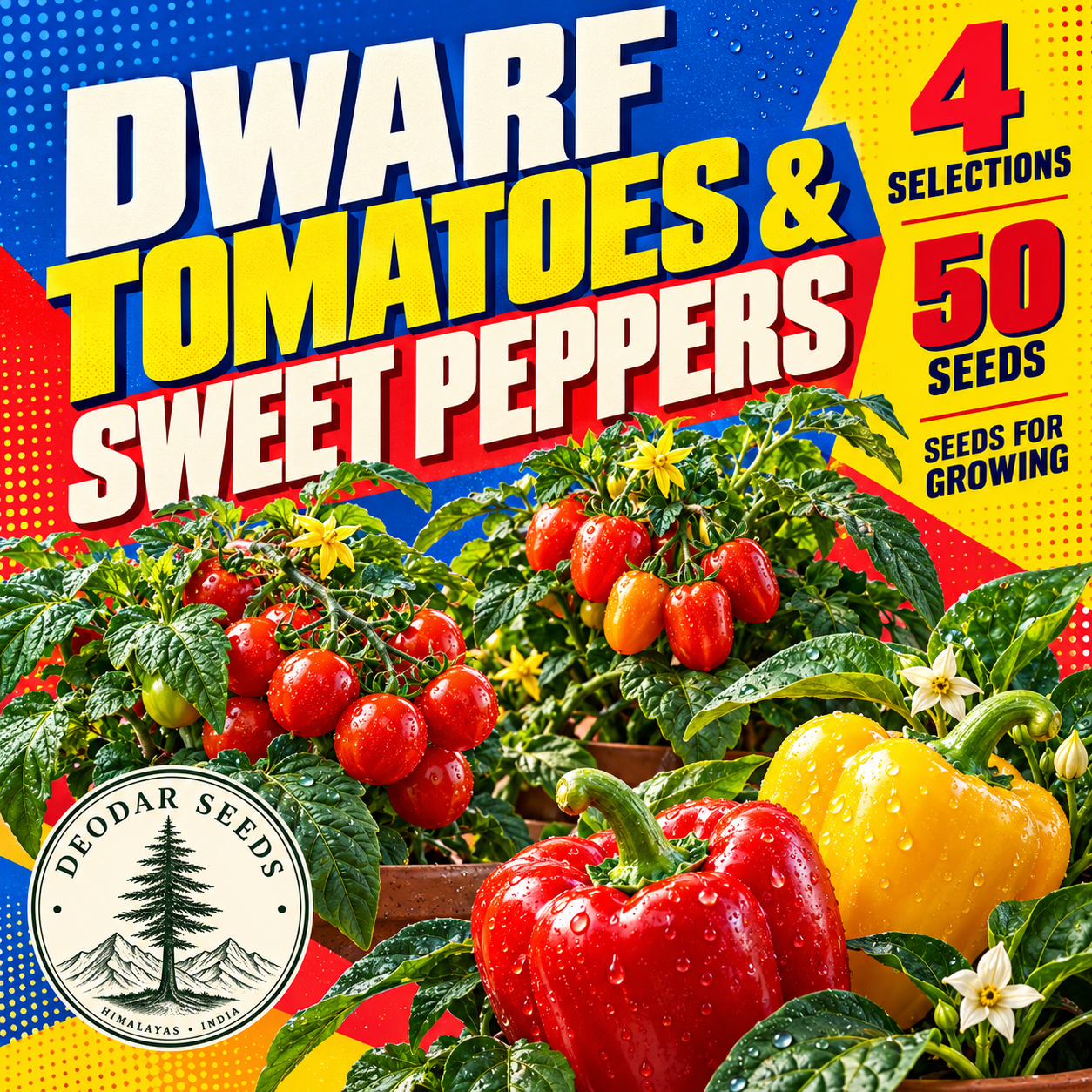 Dwarf Tomatoes & Sweet Peppers — 4 Seed Selections